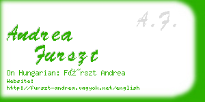 andrea furszt business card